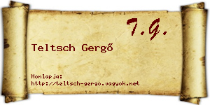 Teltsch Gergő névjegykártya
